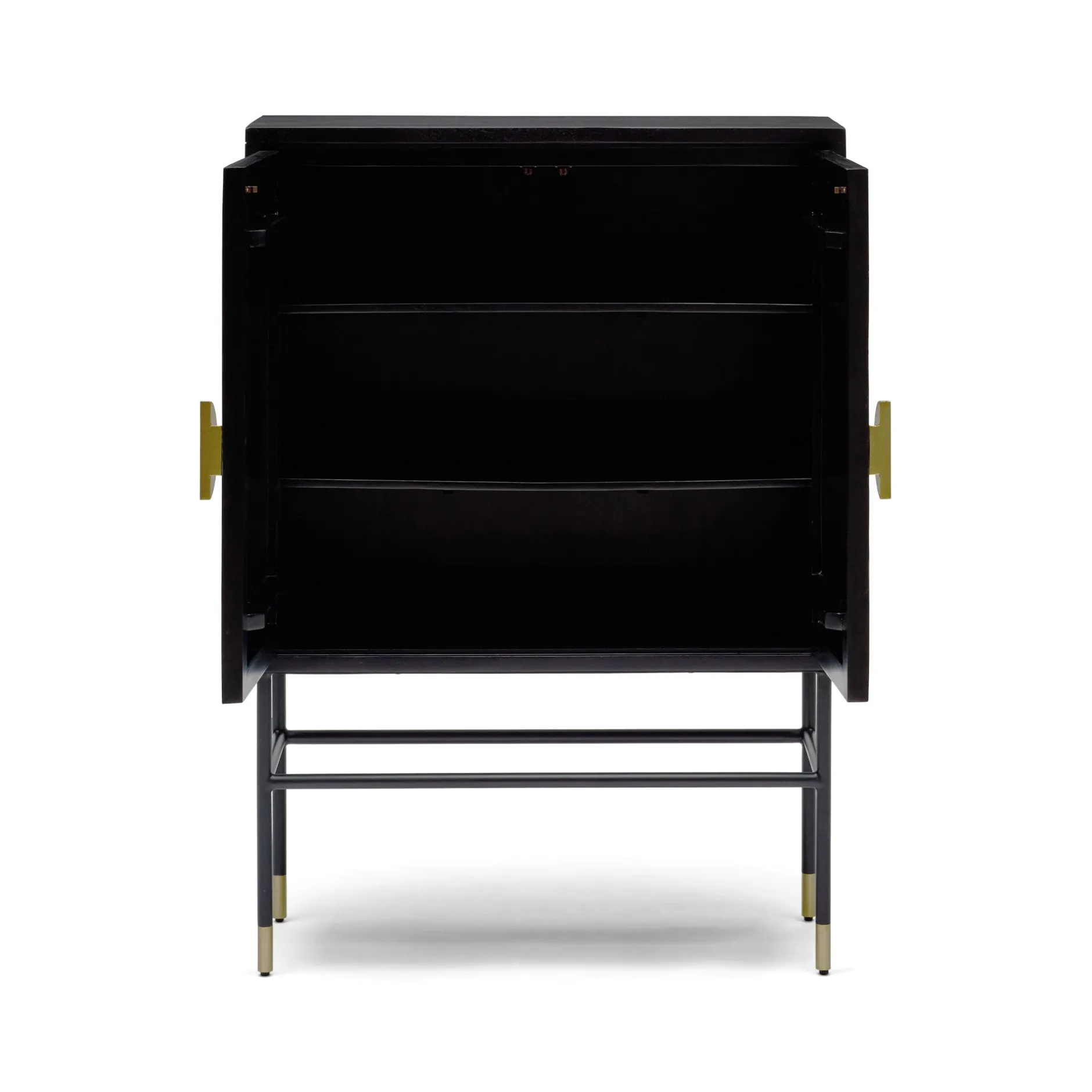Fashion Horgans Abstract Bone Inlay Cabinet Black