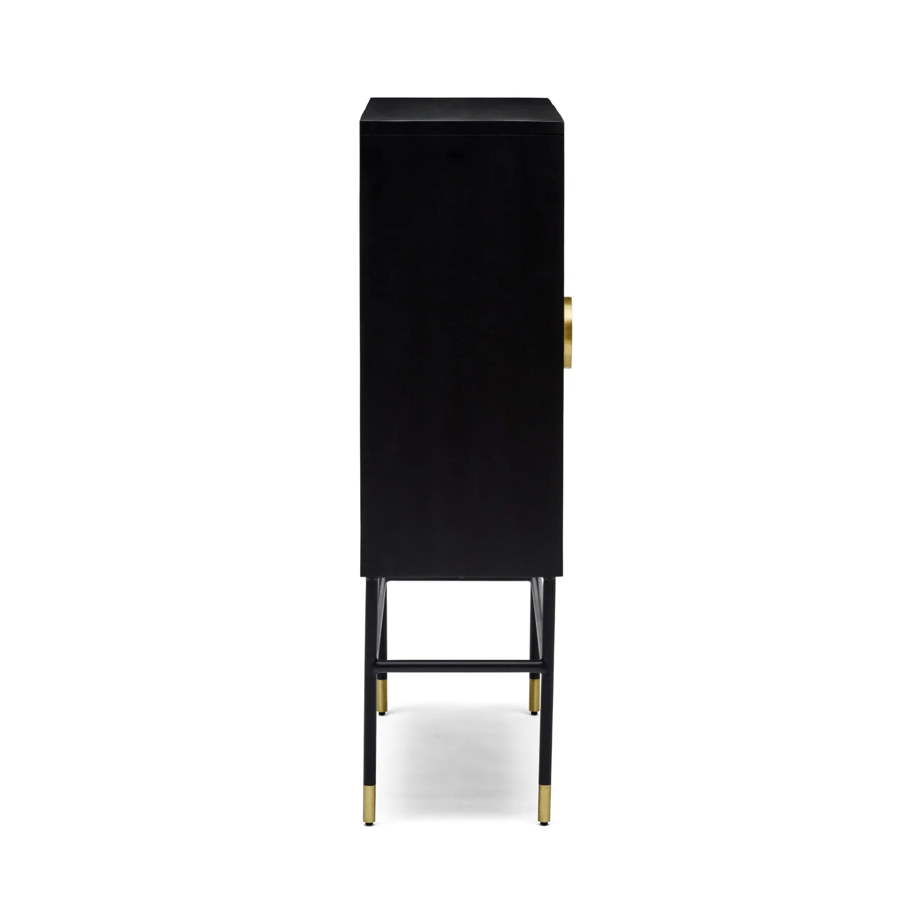 Fashion Horgans Abstract Bone Inlay Cabinet Black