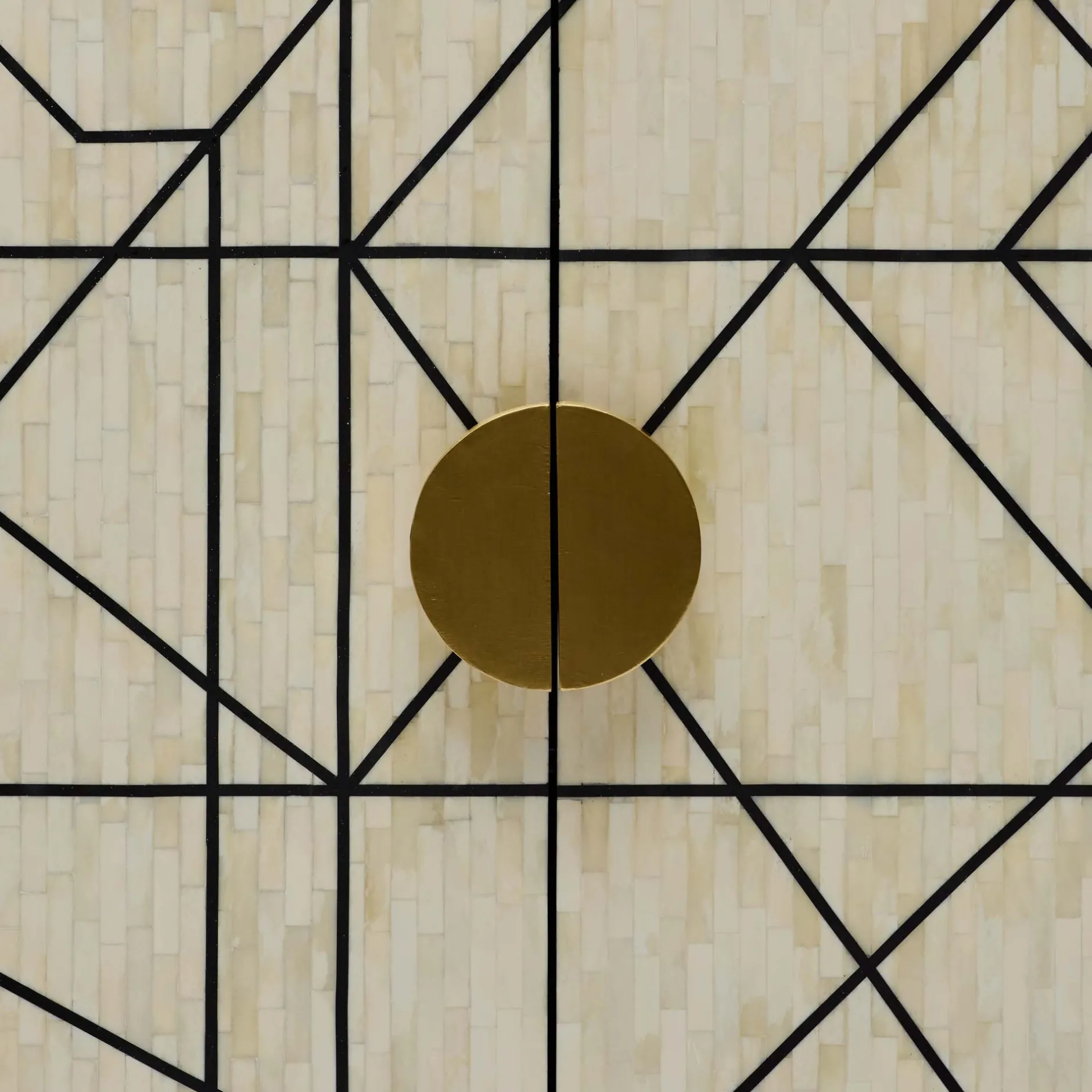 Fashion Horgans Abstract Bone Inlay Cabinet Black