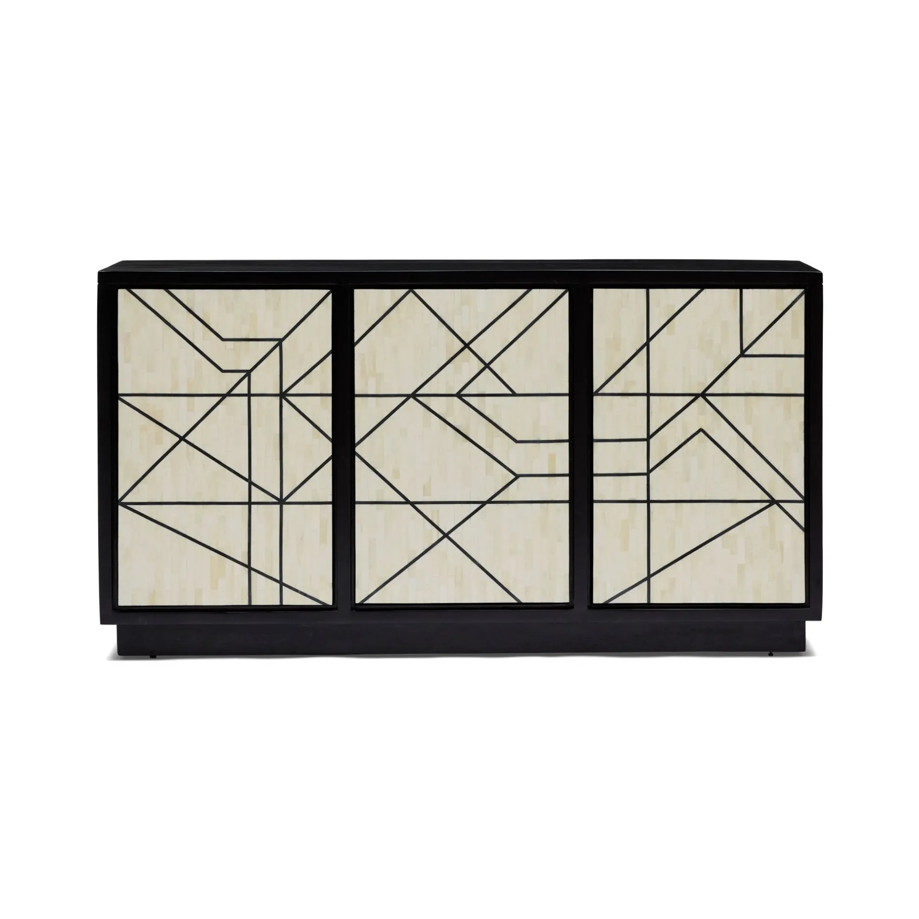 Online Horgans Abstract Bone Inlay Sideboard Black