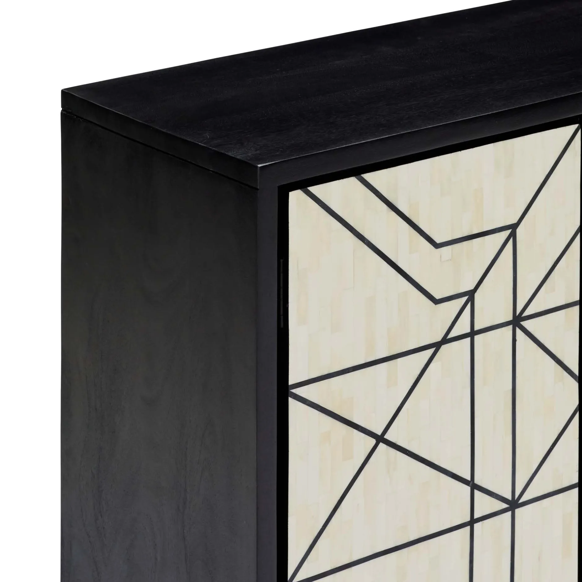 Online Horgans Abstract Bone Inlay Sideboard Black