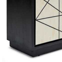 Online Horgans Abstract Bone Inlay Sideboard Black