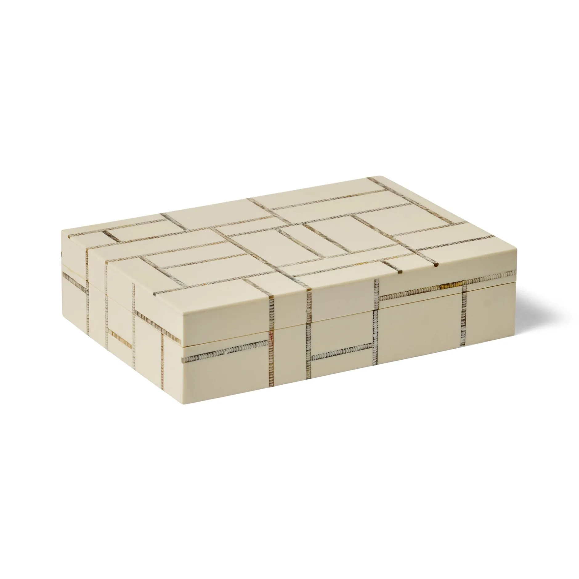 Discount Horgans Afia Box Rectangle White & Grey