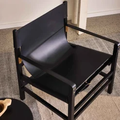 Discount Horgans Aldo Leather Armchair Black