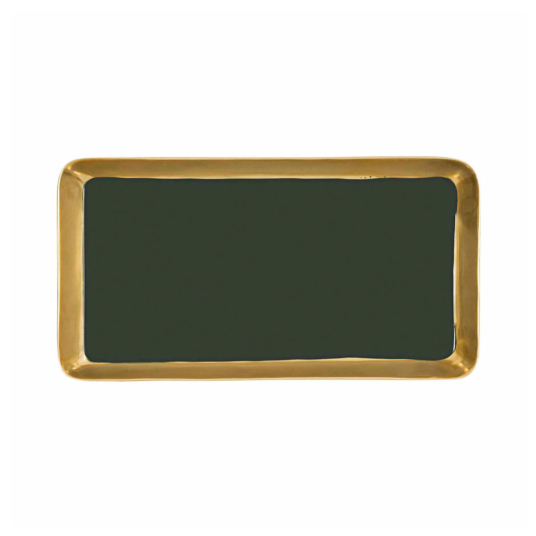 Best Horgans Almina Enamel Rectangle Tray Green Enamel