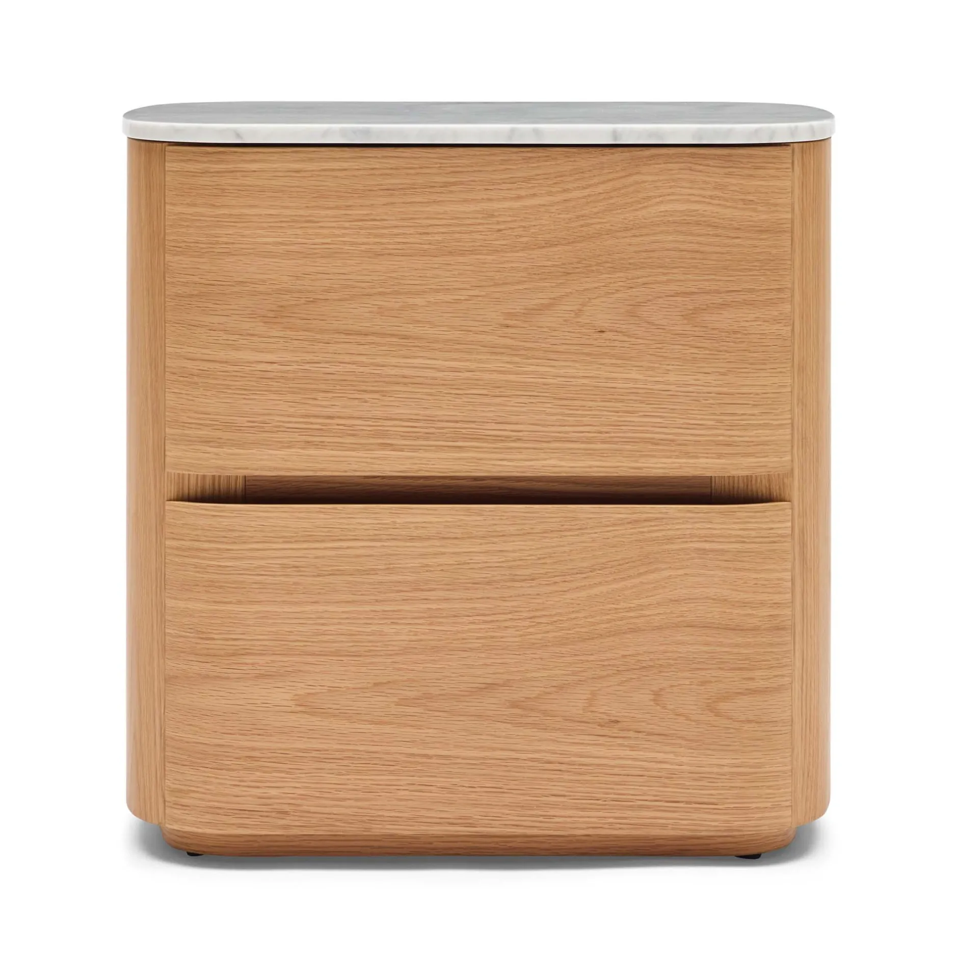 New Horgans Alza Bedside Carrara Marble Natural