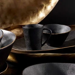 Outlet Horgans Amaro Ceramic Mug Black Black & Gold