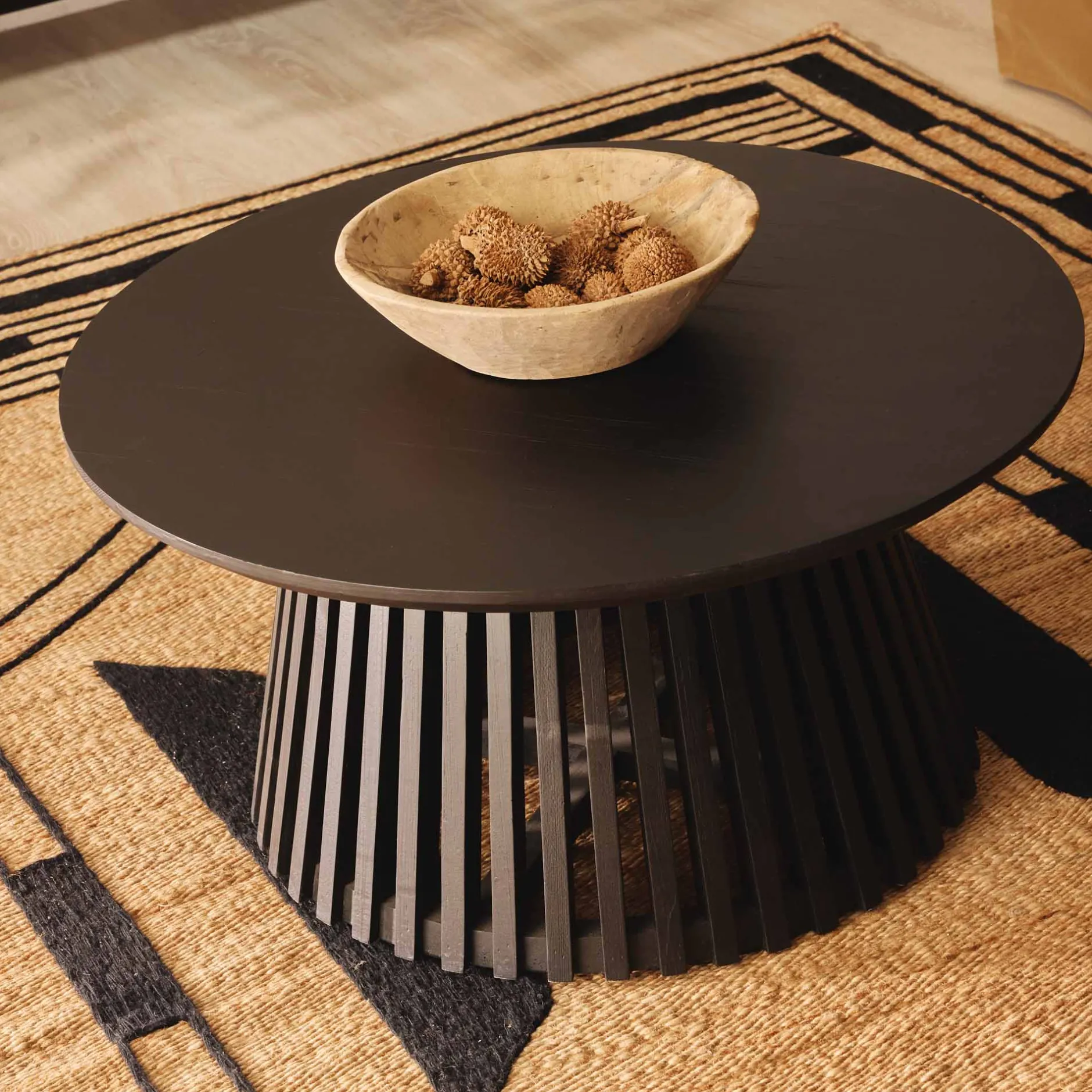 Hot Horgans Anais Recycled Pine Coffee Table Black
