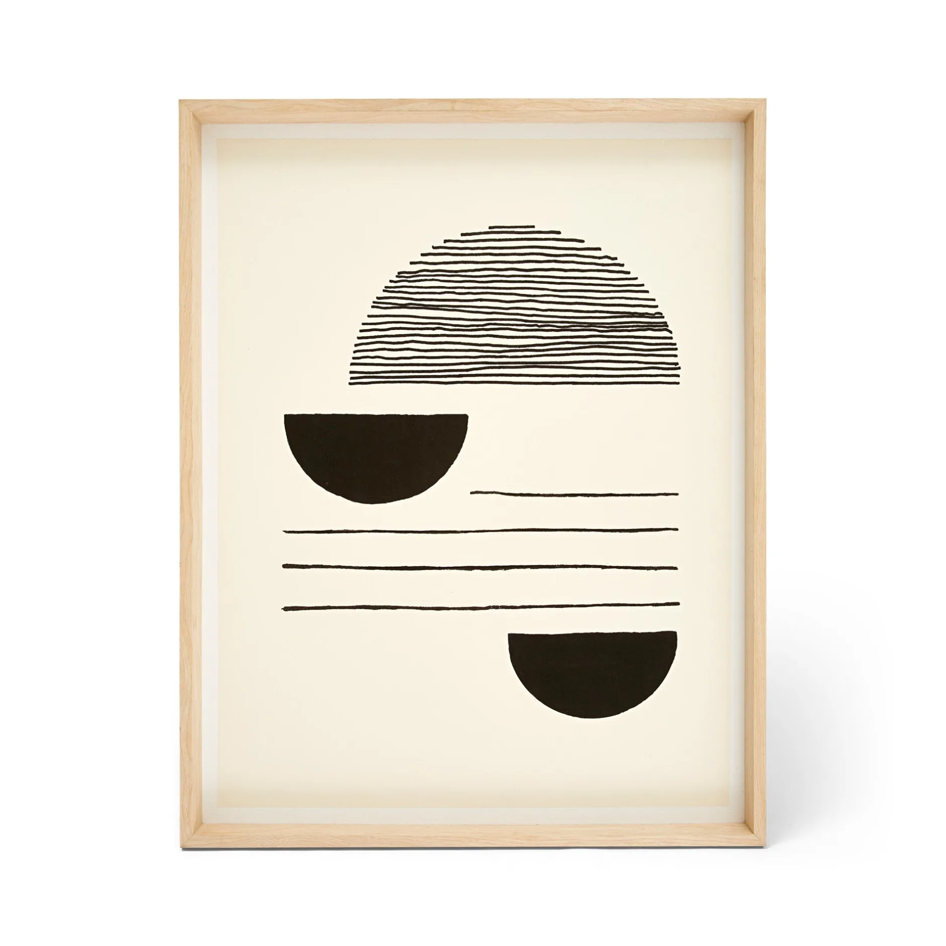 Online Horgans Apollo Framed Wall Art Black & Cream