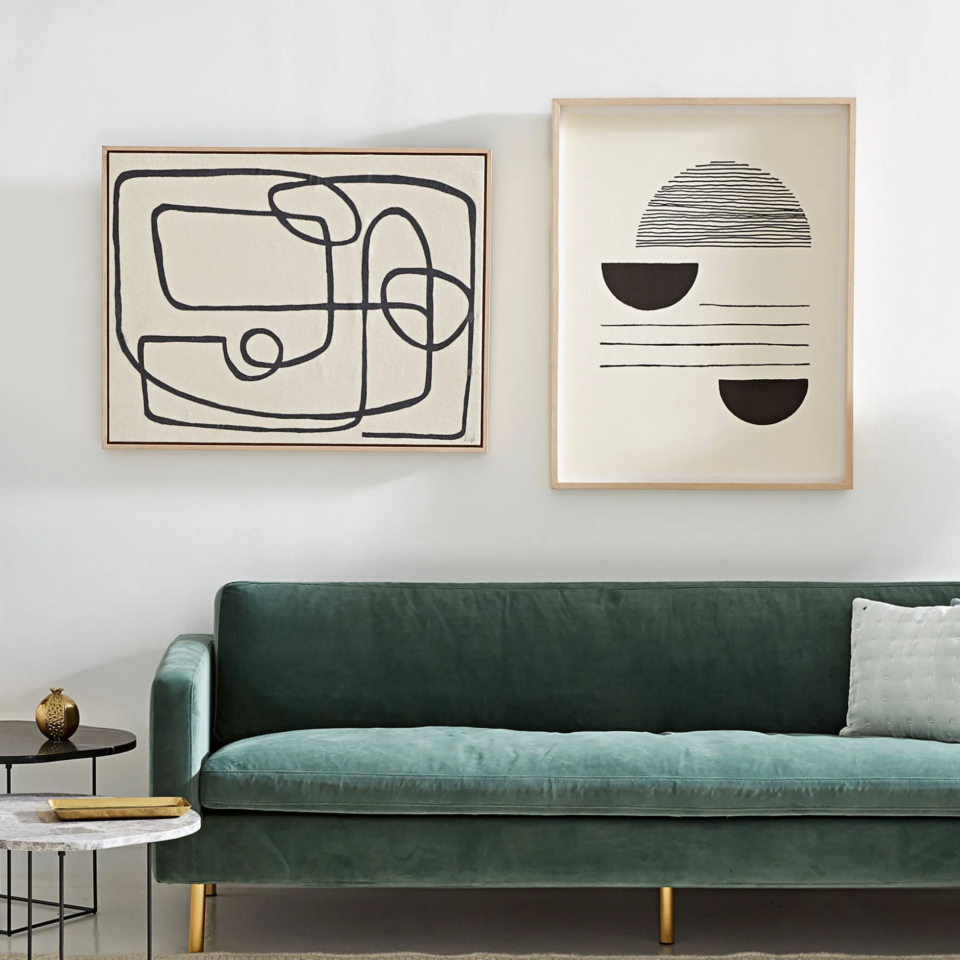 Online Horgans Apollo Framed Wall Art Black & Cream