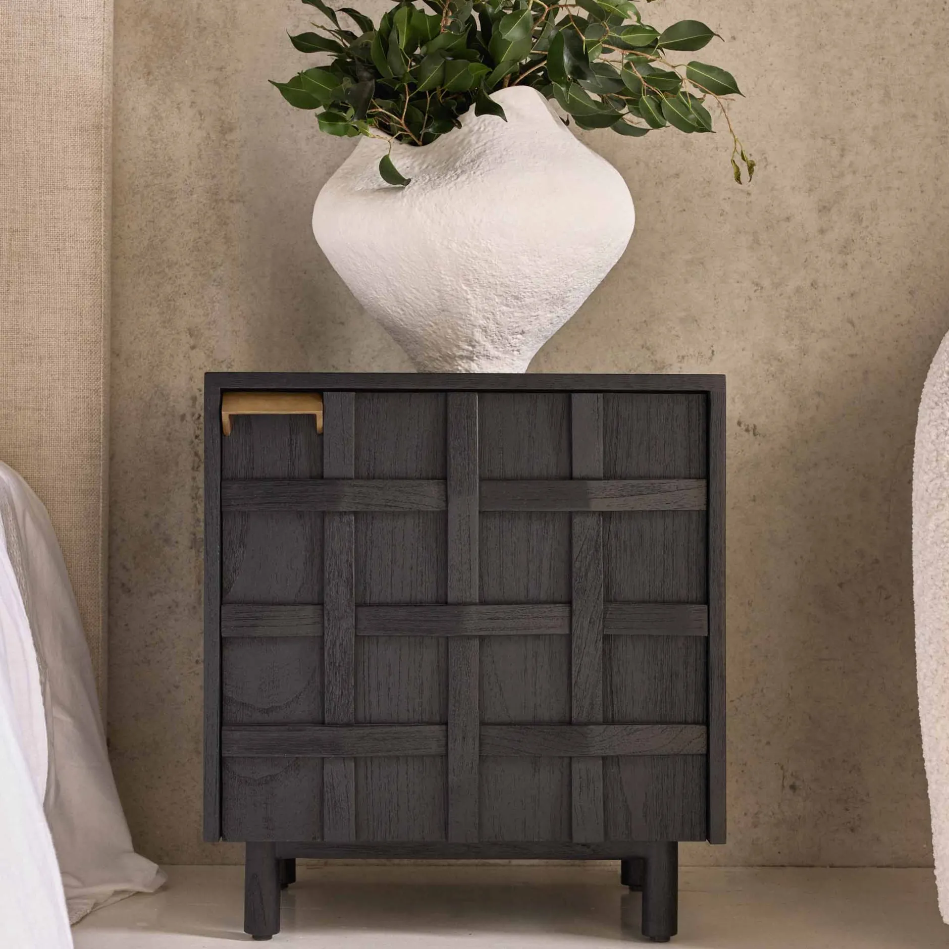 Outlet Horgans Ares Bedside Left Side Handle Black