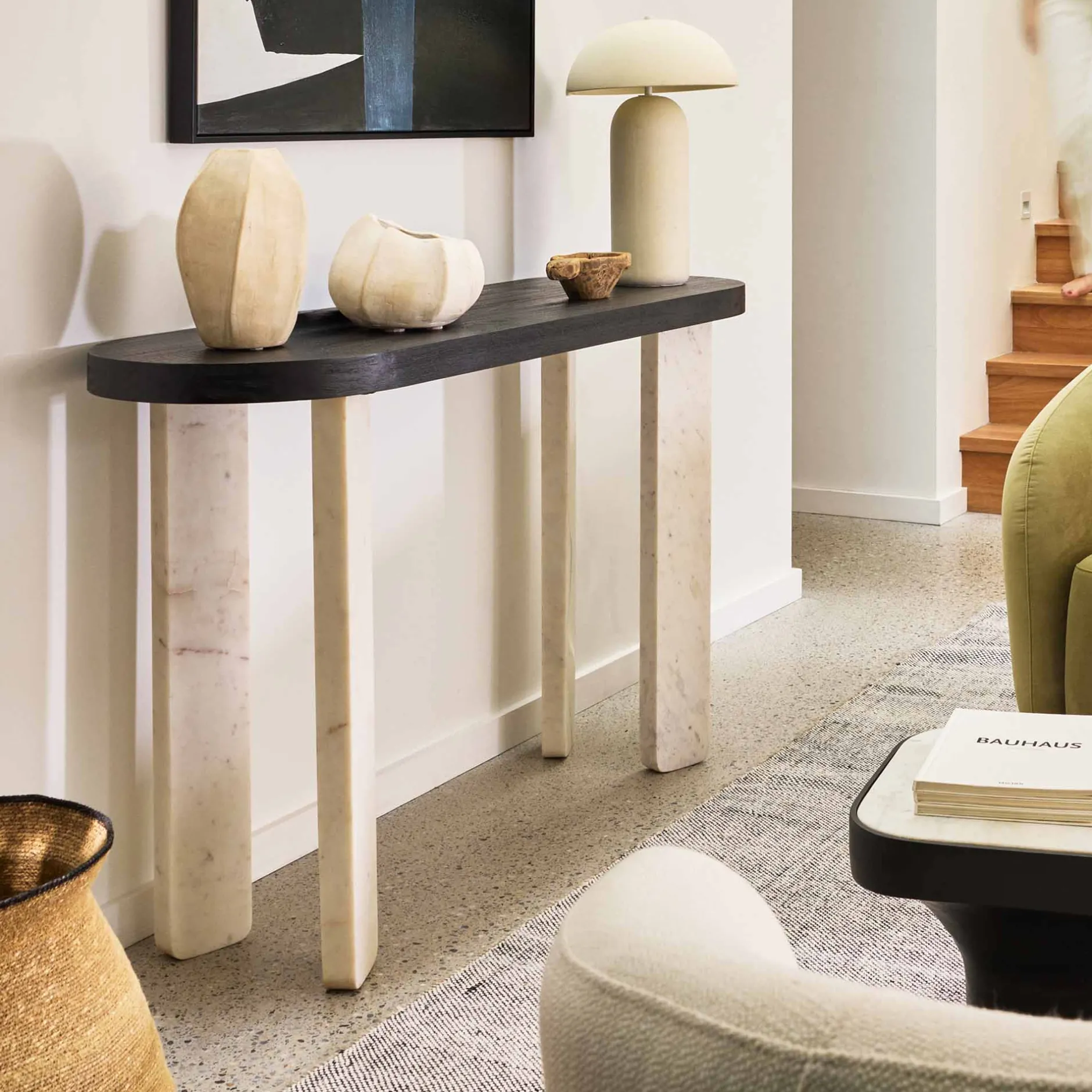 Sale Horgans Argo Marble Console Black
