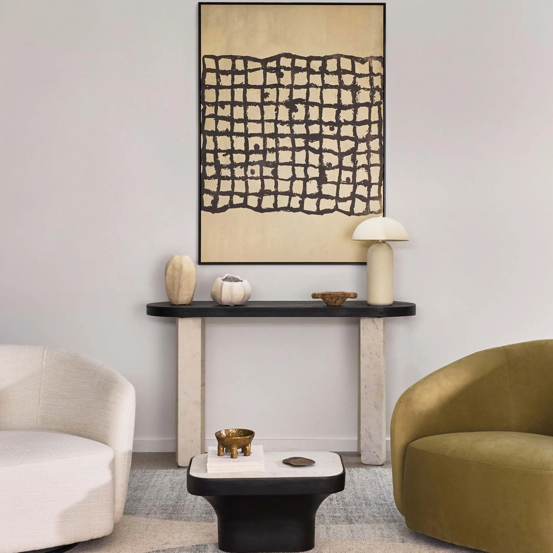 Sale Horgans Argo Marble Console Black