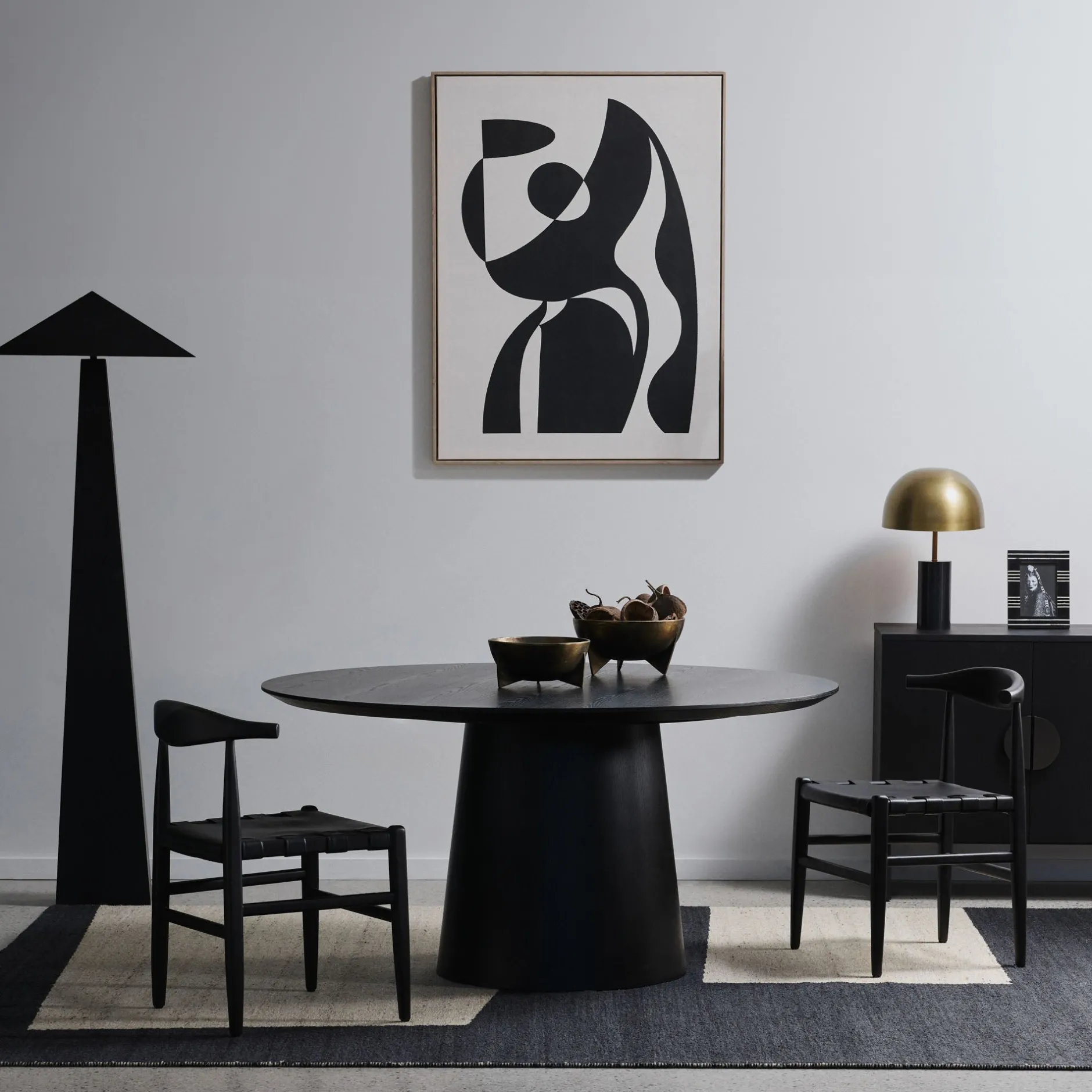 New Horgans Arlo Rug 200 x 280 Black & Beige