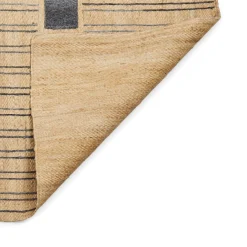Hot Horgans Aspen Jute Rug 250 x 350 Natural & Black