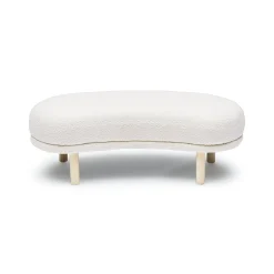 Clearance Horgans August Ottoman Ivory Boucle