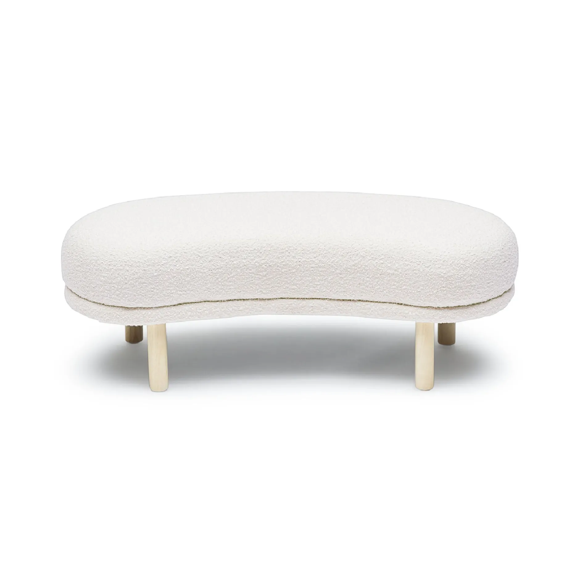 Clearance Horgans August Ottoman Ivory Boucle