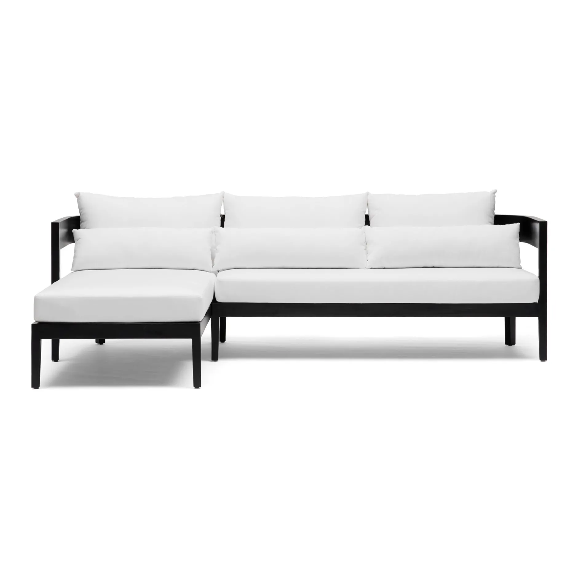 Sale Horgans Avoca Outdoor Sofa Black & Left Chaise White
