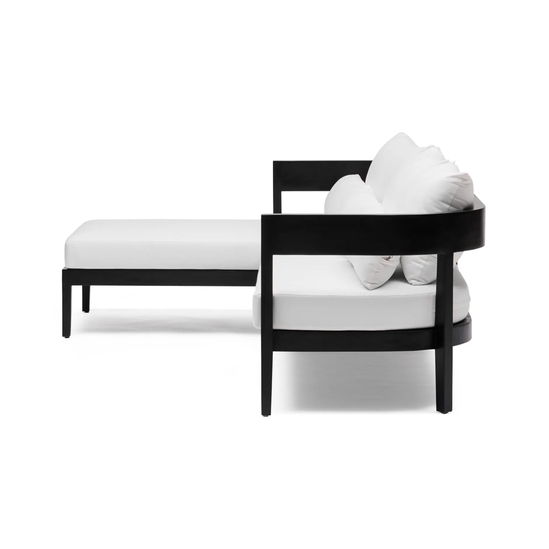 Sale Horgans Avoca Outdoor Sofa Black & Left Chaise White