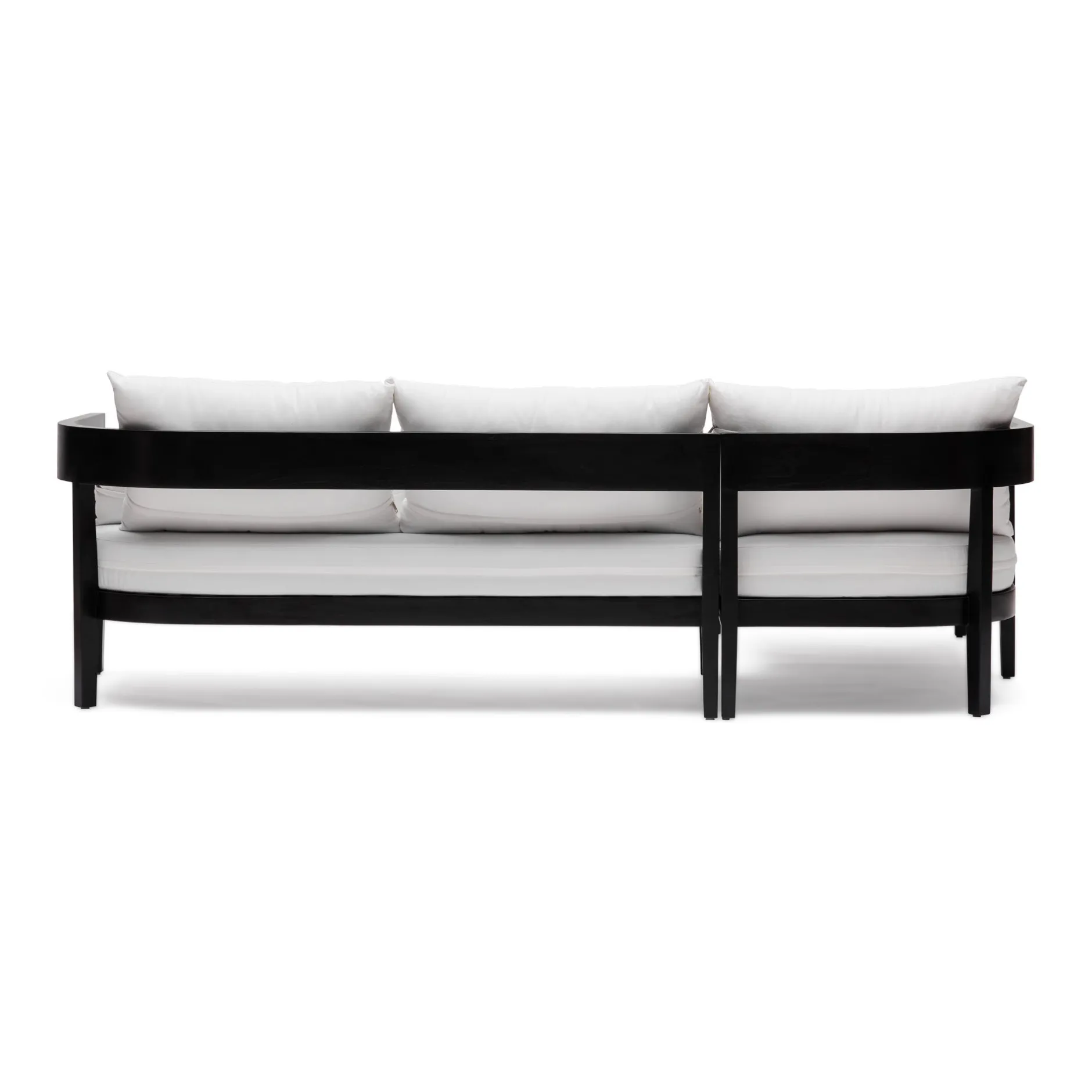 Sale Horgans Avoca Outdoor Sofa Black & Left Chaise White