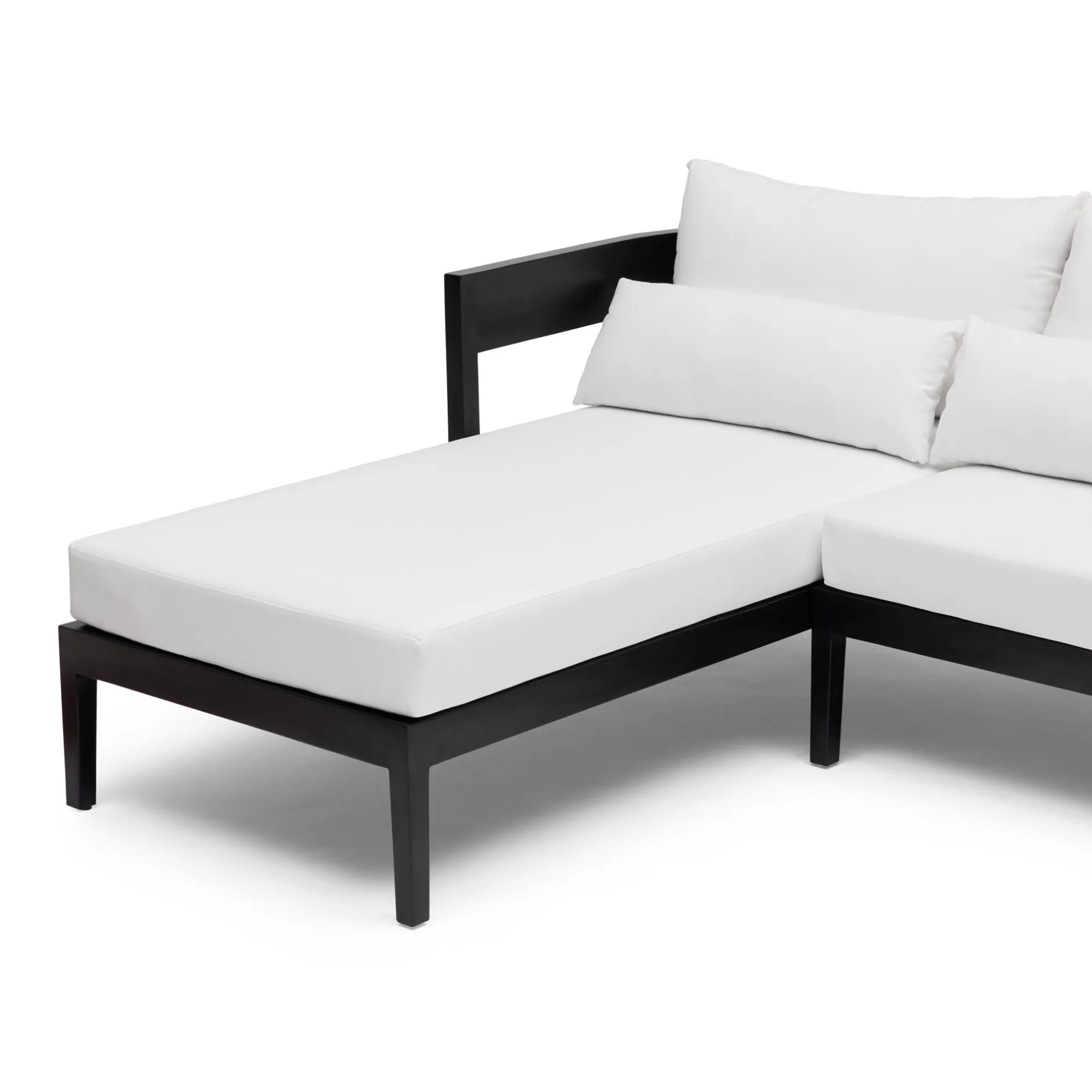 Sale Horgans Avoca Outdoor Sofa Black & Left Chaise White