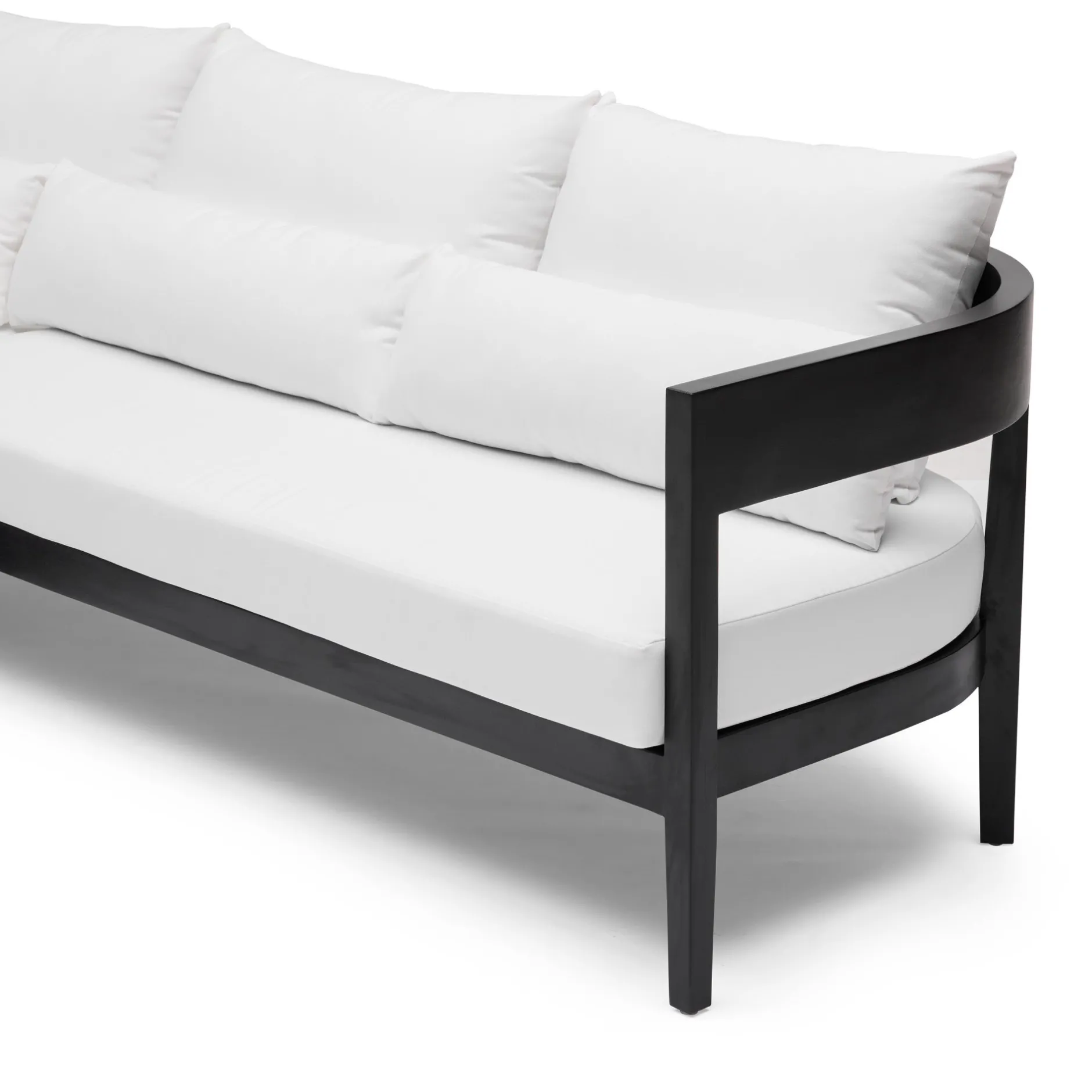 Sale Horgans Avoca Outdoor Sofa Black & Left Chaise White