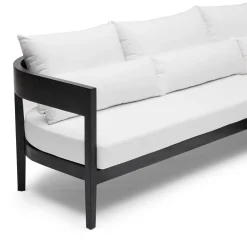 Discount Horgans Avoca Outdoor Sofa Black & Right Chaise White