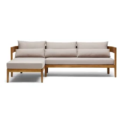 New Horgans Avoca Outdoor Sofa Natural & Left Chaise Stone