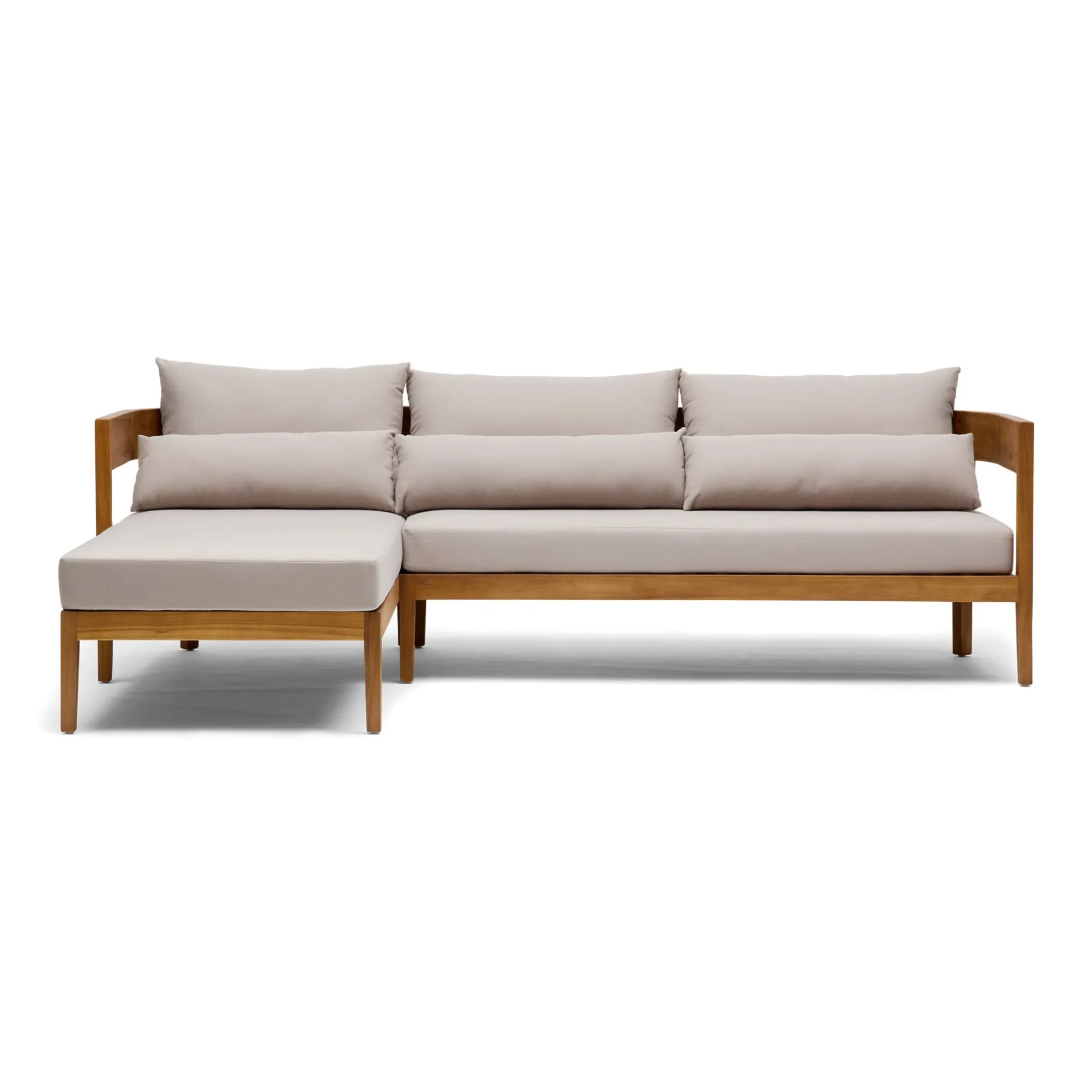 New Horgans Avoca Outdoor Sofa Natural & Left Chaise Stone