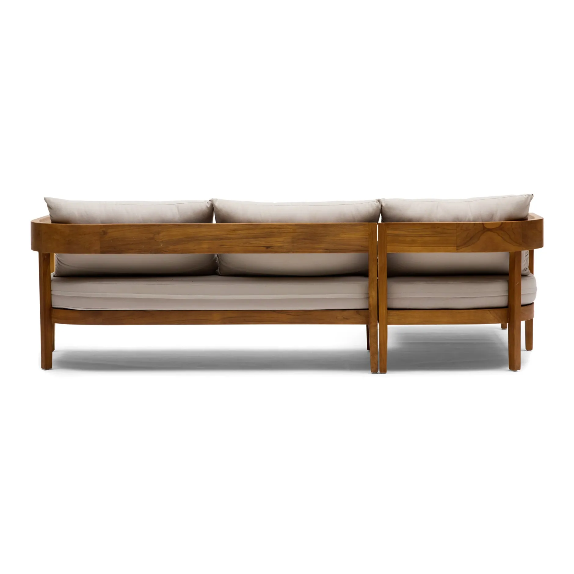 New Horgans Avoca Outdoor Sofa Natural & Left Chaise Stone