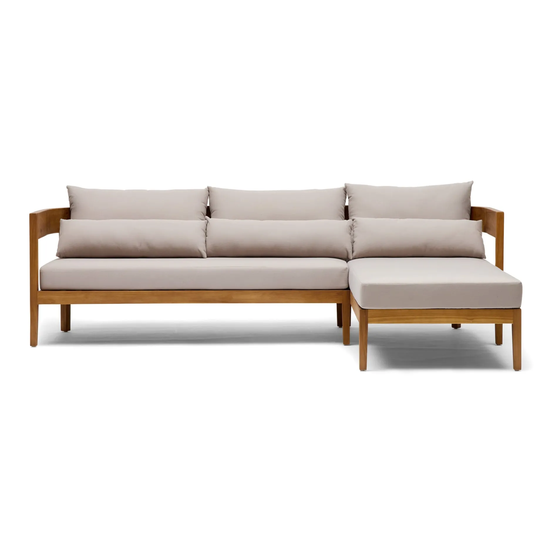 Clearance Horgans Avoca Outdoor Sofa Natural & Right Chaise Stone