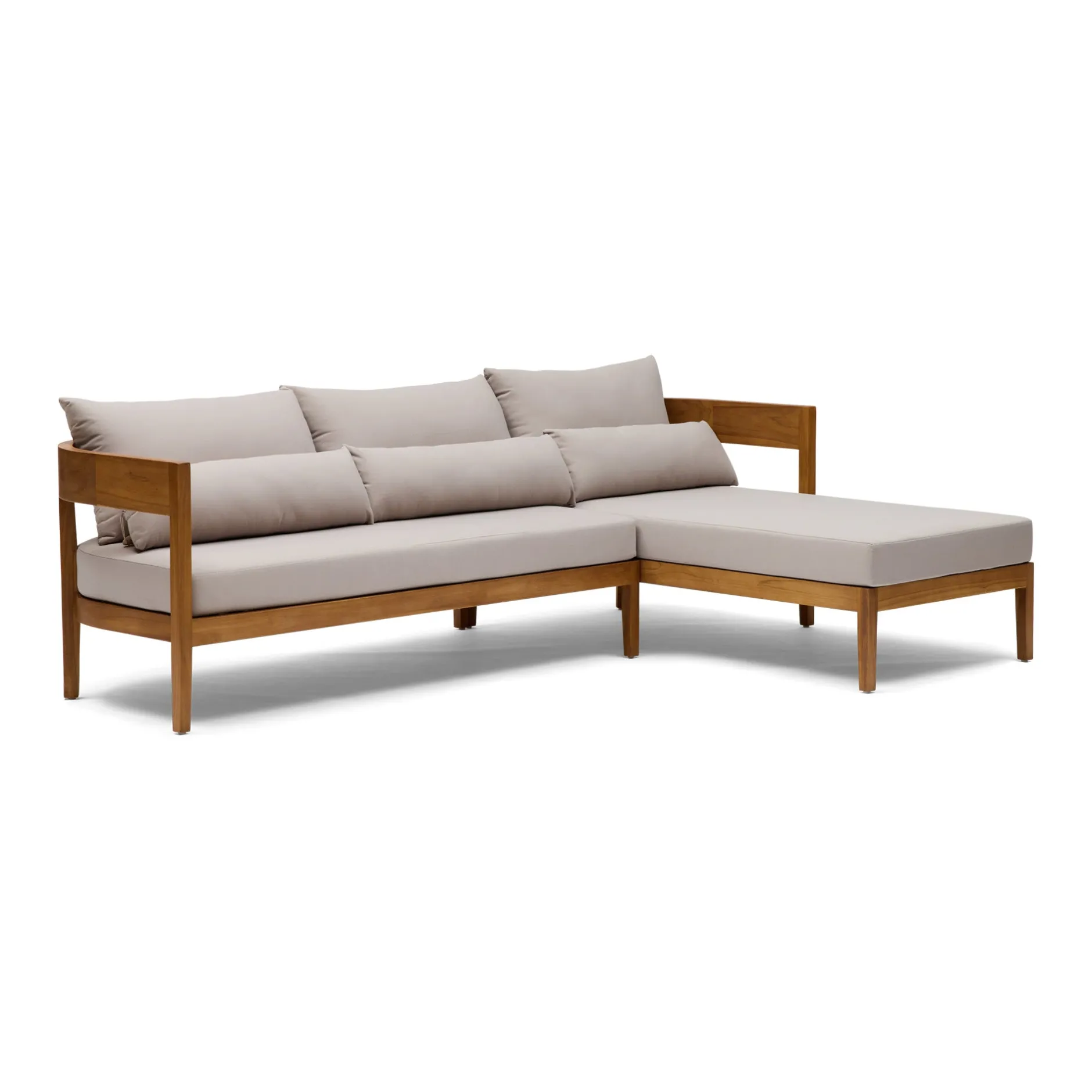 Clearance Horgans Avoca Outdoor Sofa Natural & Right Chaise Stone