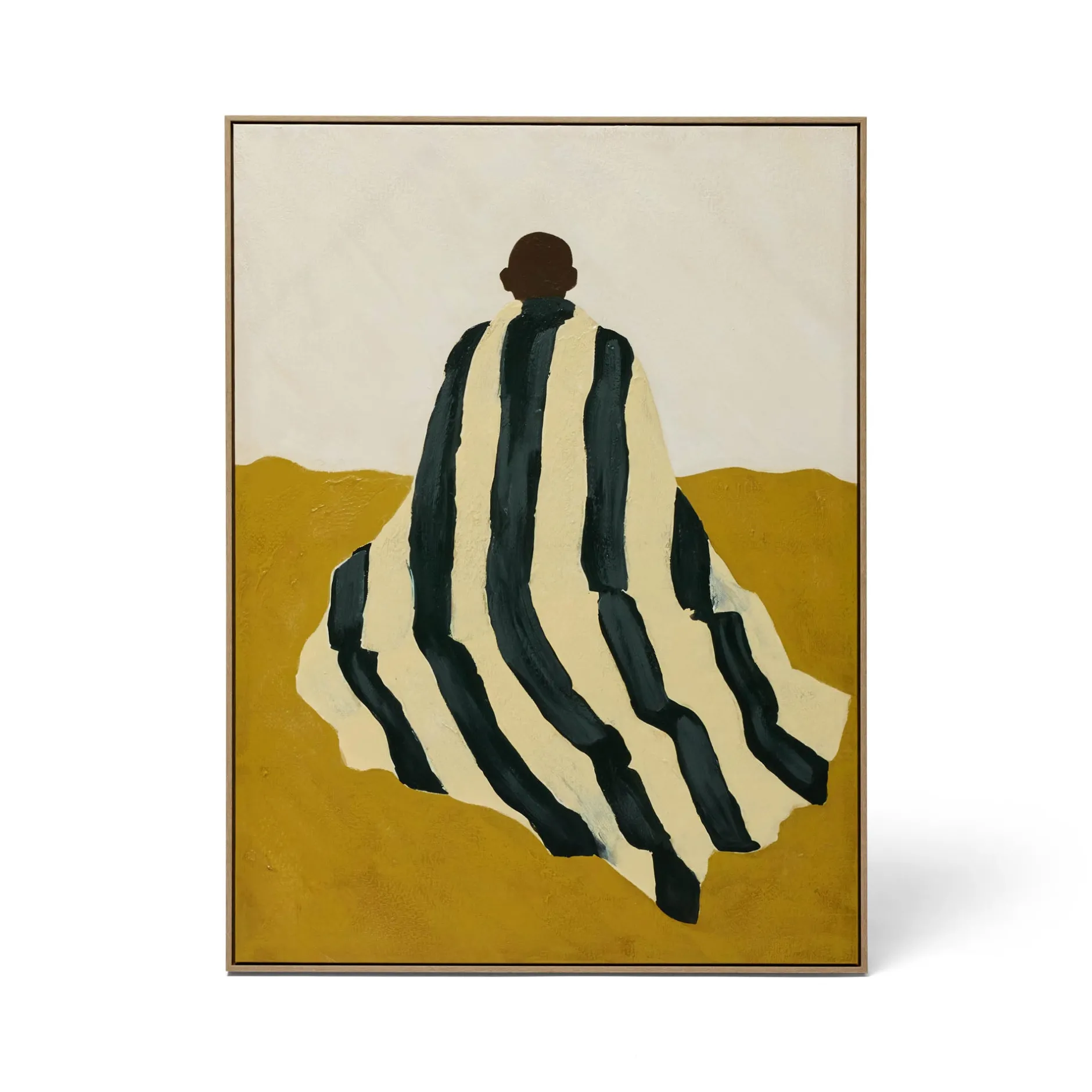Hot Horgans Bon Framed Wall Art Cream, Mustard, & Black