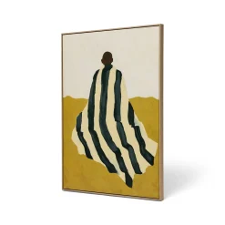 Hot Horgans Bon Framed Wall Art Cream, Mustard, & Black