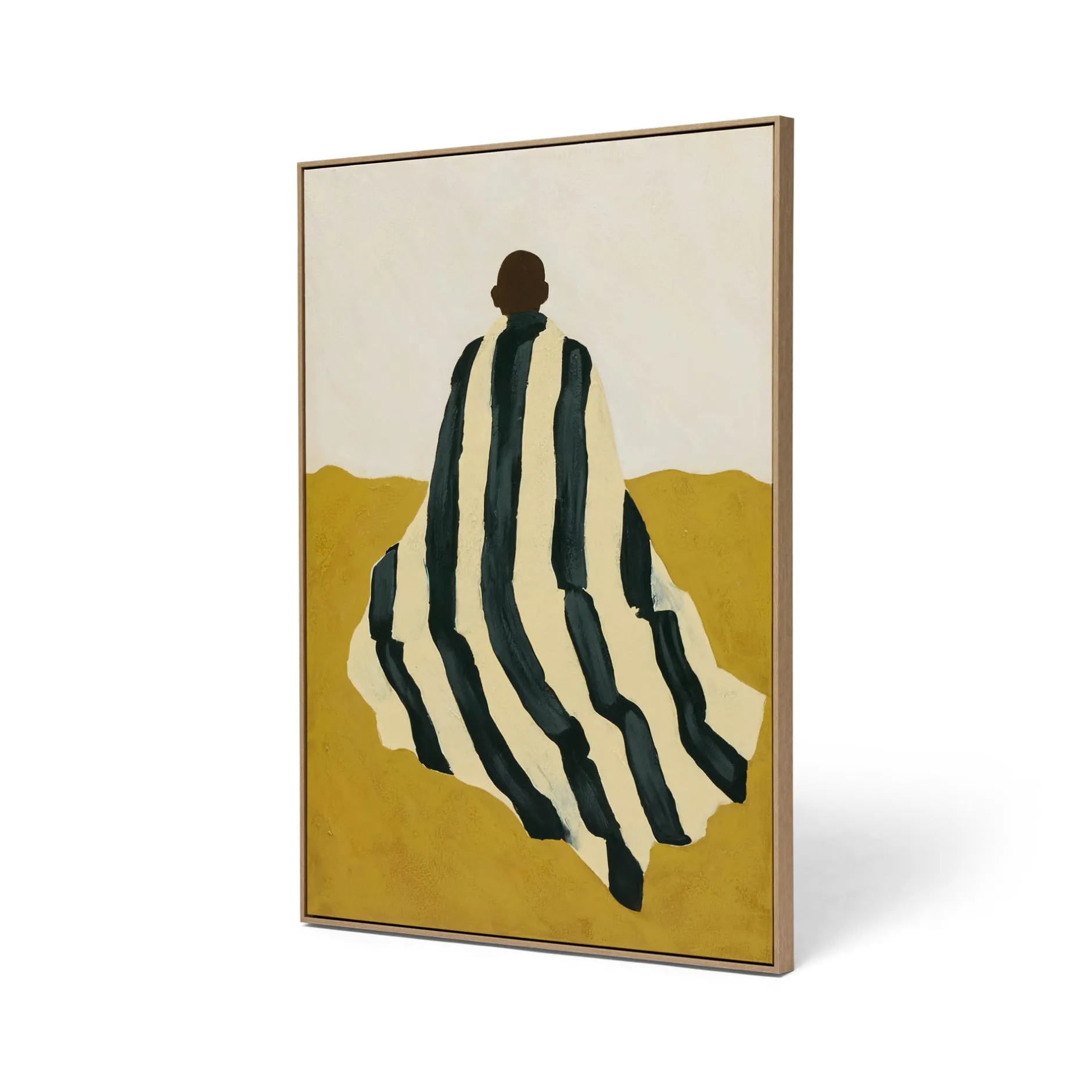 Hot Horgans Bon Framed Wall Art Cream, Mustard, & Black
