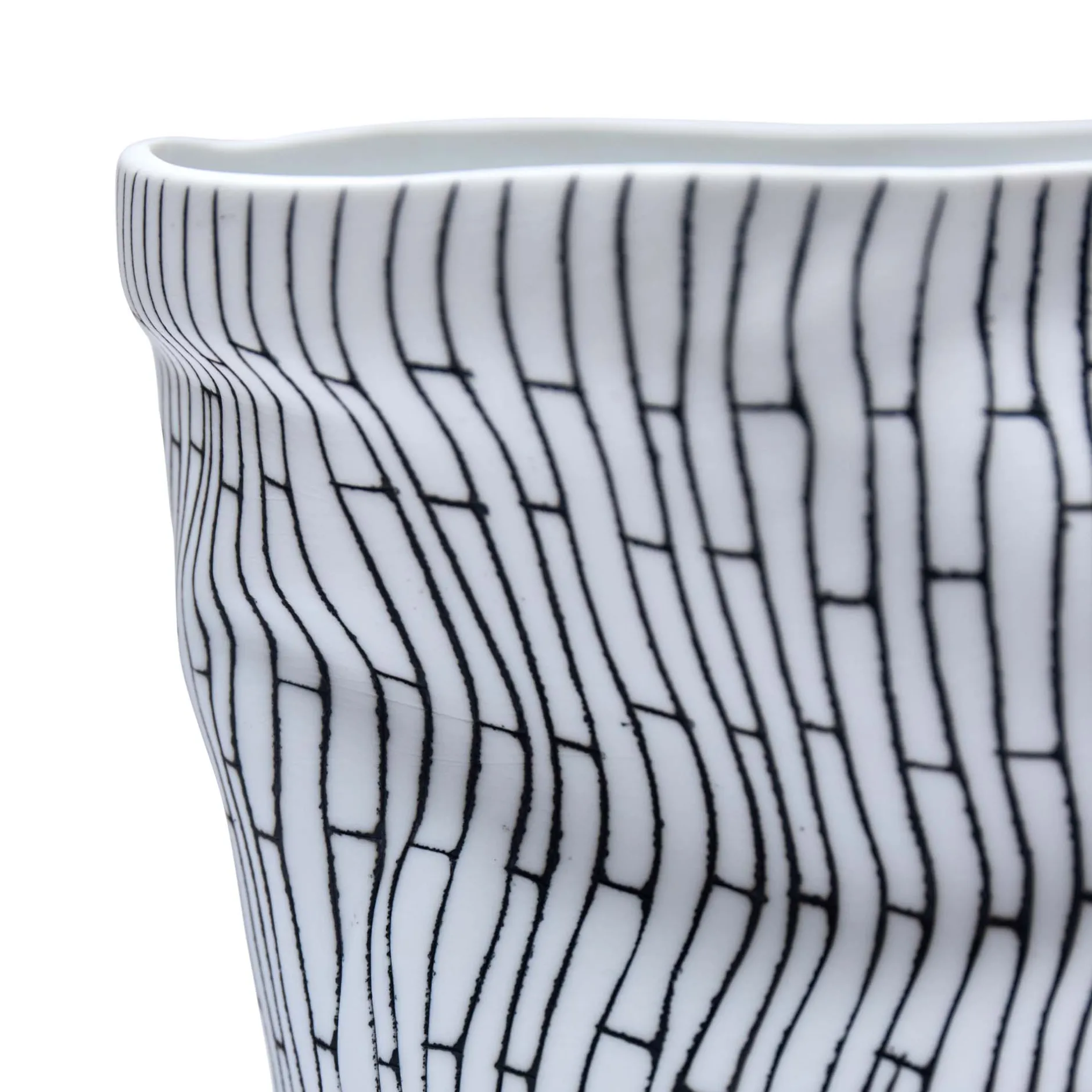 Outlet Horgans Boni Vase White & Black