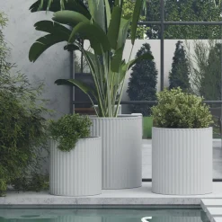New Horgans Cayman Planter Large White Matte White