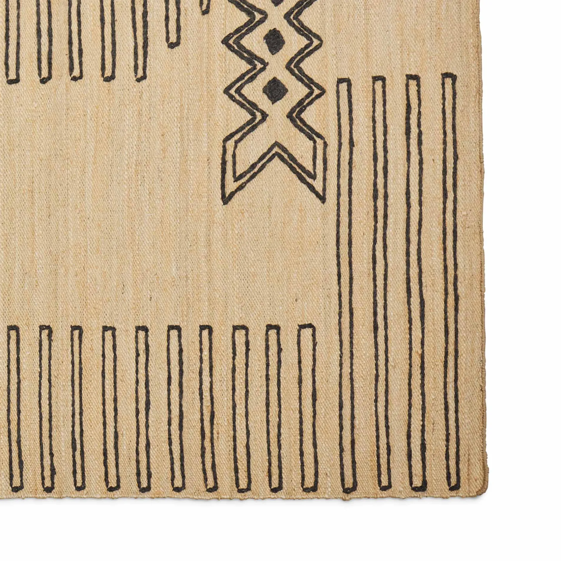 Fashion Horgans Celeste Jute Rug 250 x 350 Natural & Black