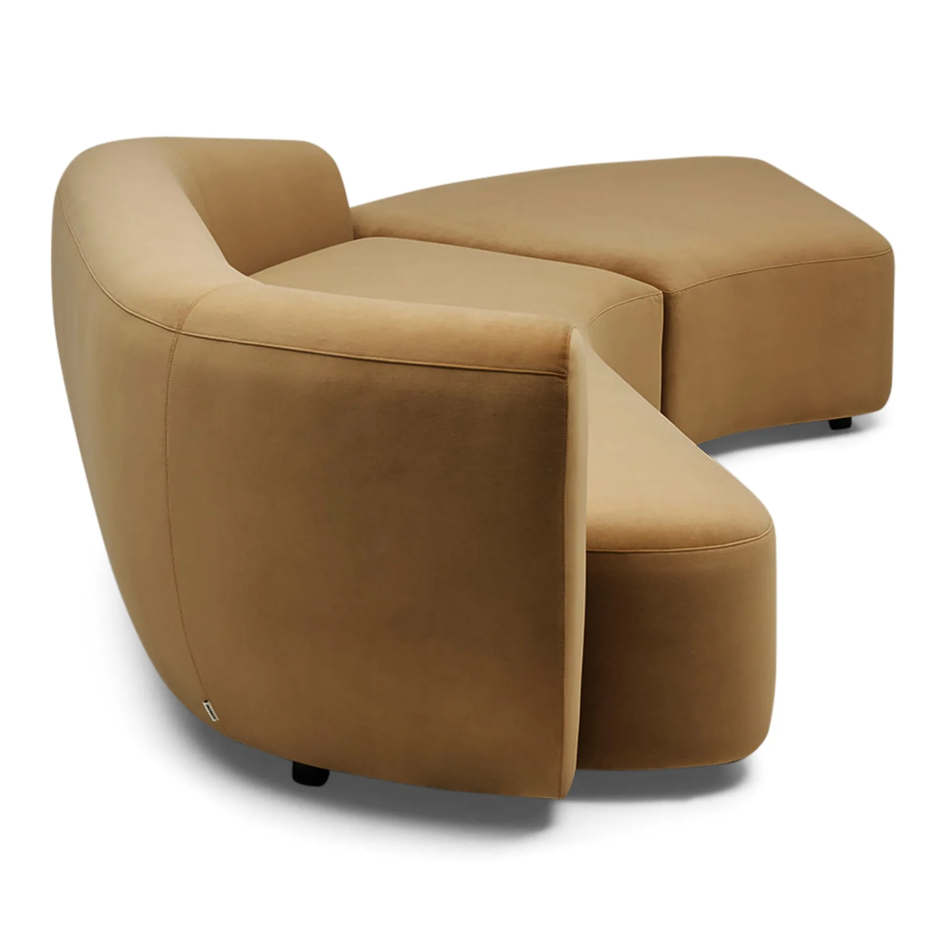 Fashion Horgans Celine Sectional Sofa Sand Right Sand Velvet