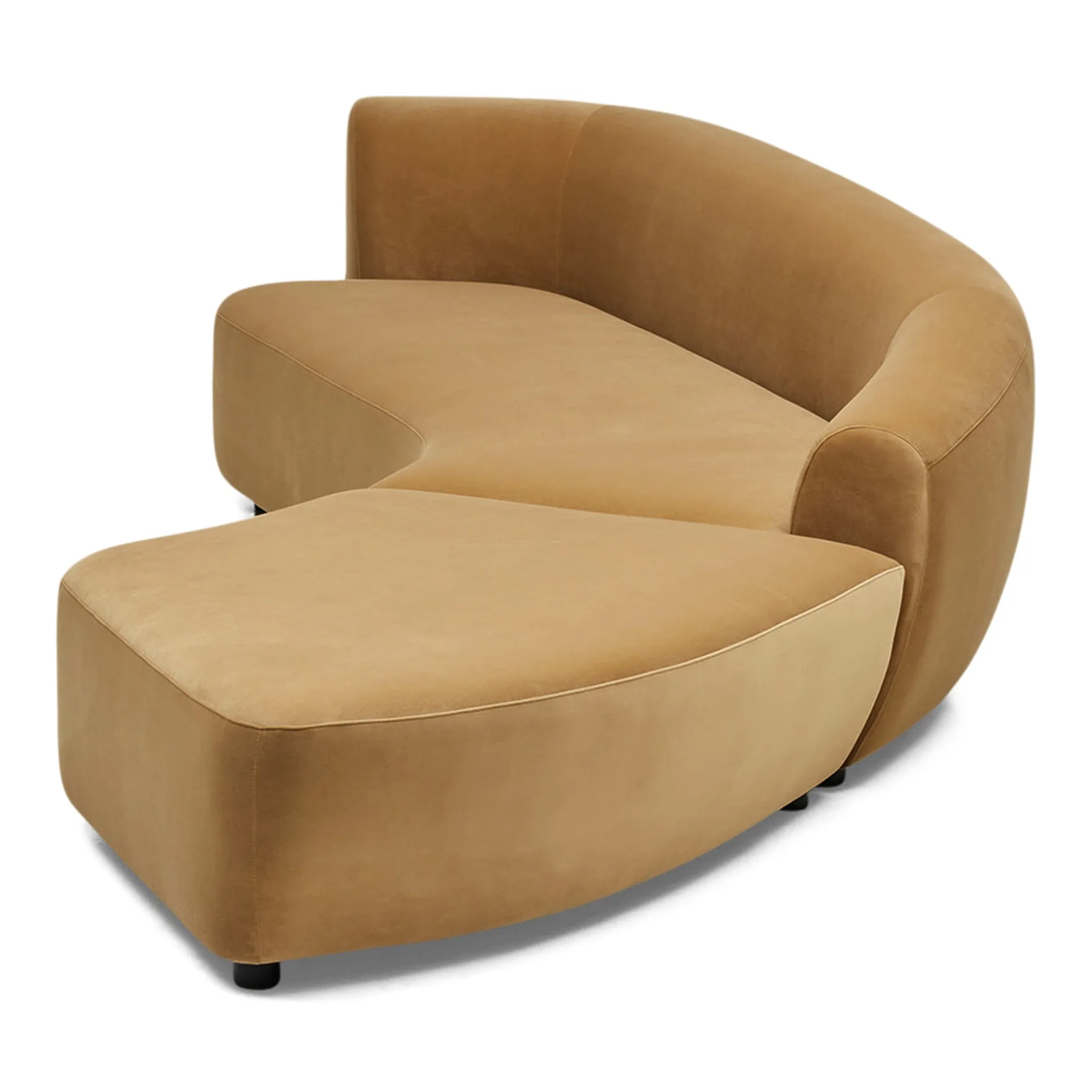 Fashion Horgans Celine Sectional Sofa Sand Right Sand Velvet