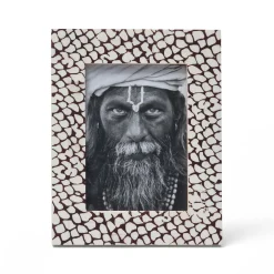 Clearance Horgans Chandra Photo Frame 5 x 7 Dark Tan & White