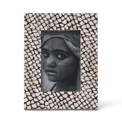 Discount Horgans Chandra Photo Frame 4 x 6 Dark Tan & White