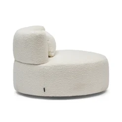 New Horgans Claudia Swivel Chair Ivory Ivory Boucle