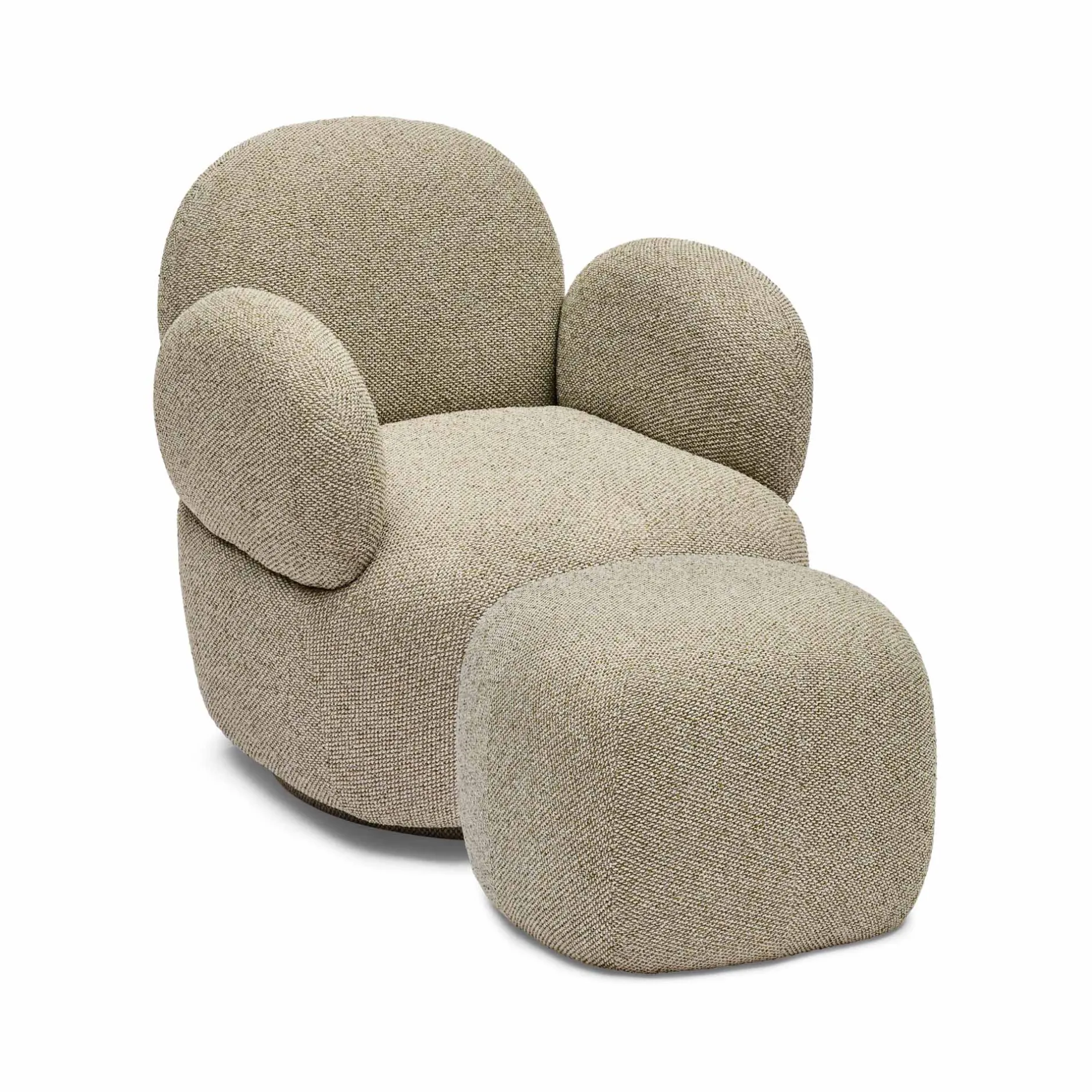 Discount Horgans Cleo Swivel Chair & Ottoman Set Pistachio