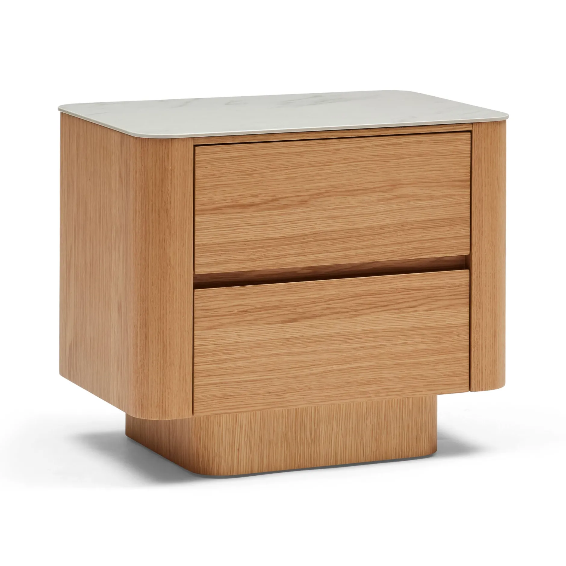 Discount Horgans Clio Bedside White Marble Ceramic Natural