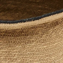 Hot Horgans Como Basket Set 3 Natural, Green, Mauve & Black