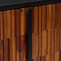 Discount Horgans Darwin Sheesham Cabinet Natural & Black