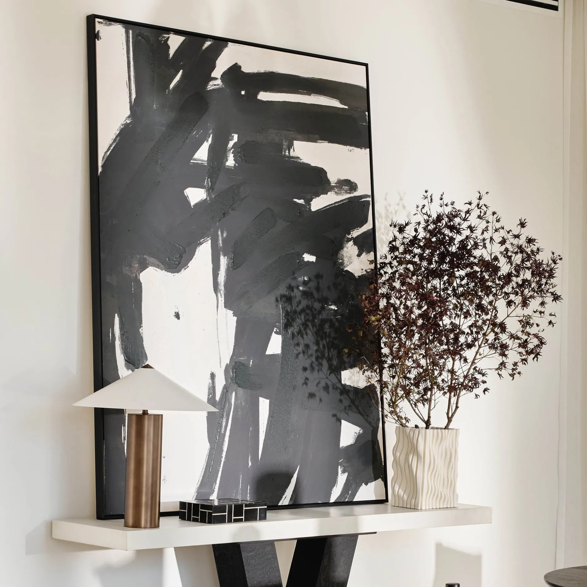Fashion Horgans Datsu Framed Wall Art Black & White