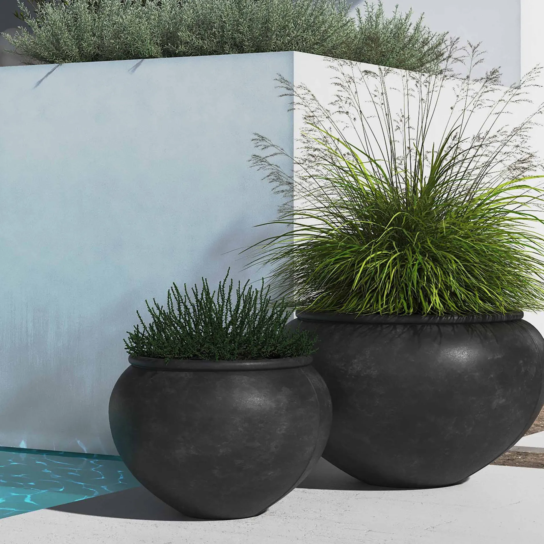 Hot Horgans Drift Planter Small Ash Grey