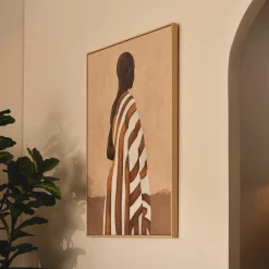 Hot Horgans Elba Framed Wall Art Brown Beige